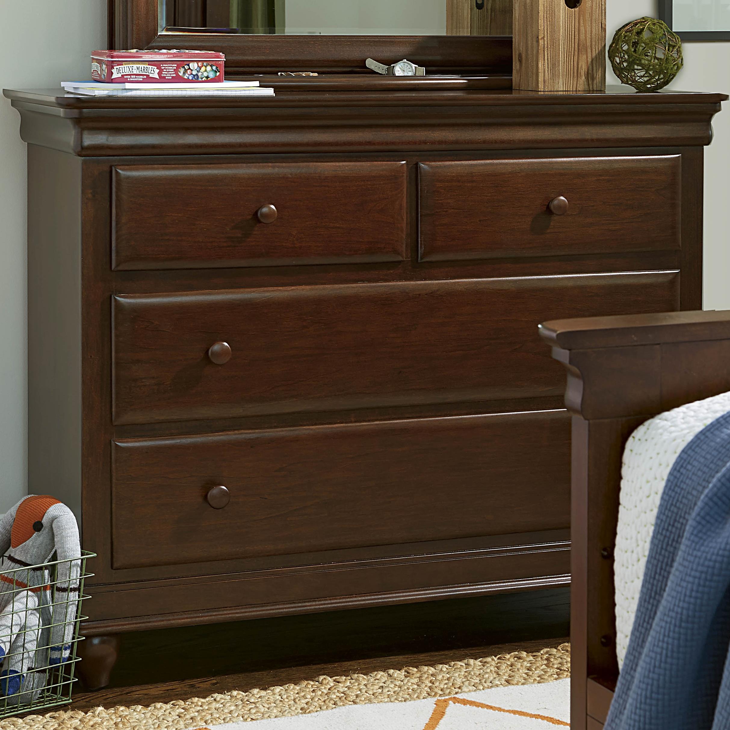 Smartstuff Classics 4.0 4Drawer Single Dresser with Hidden Storage